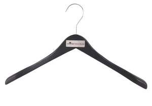 Moose Knuckles Heavy Duty Wooden Coat Hangers Set of 4 Two Sizes Black